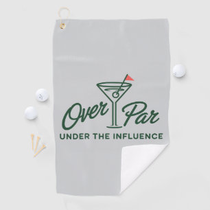 Toalla De Golf Regalo de golf sobre par y bajo la influencia de g