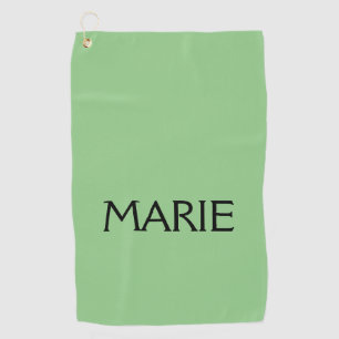TOALLA DE GOLF REGALO DE TEXTO SIMPLE MÍNIMO VERDE AGREGA TU NOMB