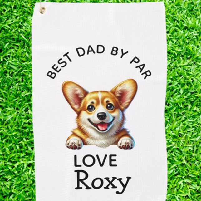 Toalla De Golf Regalo del Día del Padre Corgi (Elevate your golf game with this adorable corgi dog golf towel! )