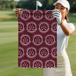 Toalla De Golf Regalo monograma del club de golf personalizado