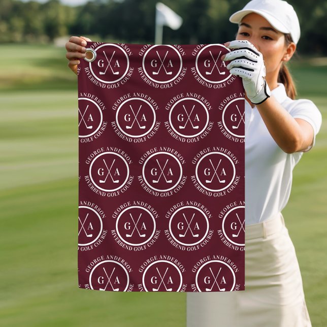 Toalla De Golf Regalo monograma del club de golf personalizado (Subido por el creador)
