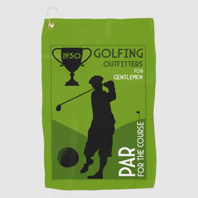 Toalla De Golf Regalo único de golf de época (Anverso)