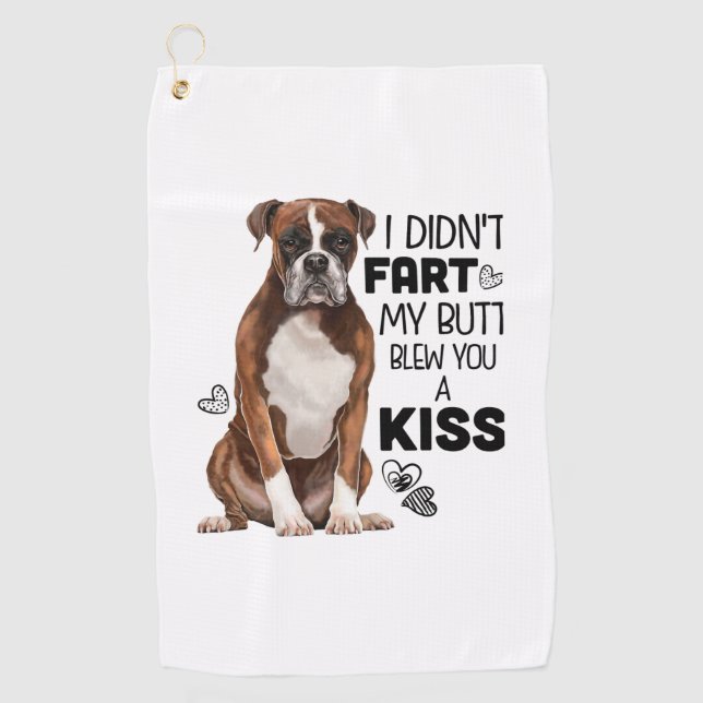 Toalla De Golf Regalos de Boxer Dog (Anverso)