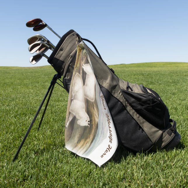 Toalla De Golf Regalos de decoración de cabras de personalizado R (Verde)