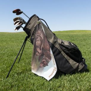 Toalla De Golf Regalos de oso Grizzly Personalizado personalizado