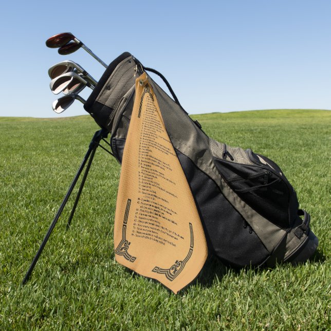 Toalla De Golf reglas de Gibbs (Verde)
