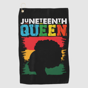 Toalla De Golf Reina de Juneteenth Afro Negro Melanina Chica 