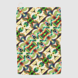 Toalla De Golf Relación verde y colorida con un estilo de cristal