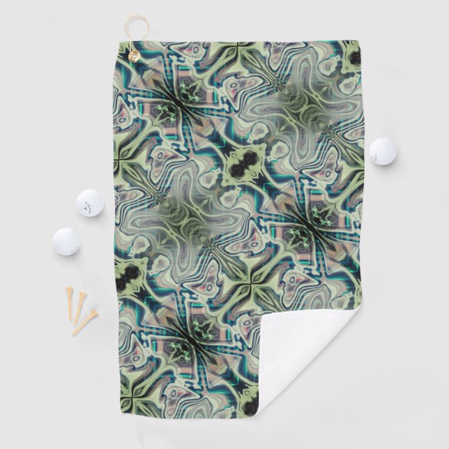 Toalla De Golf Repetición del thro ciano verde grisáceo y verde (In situ)