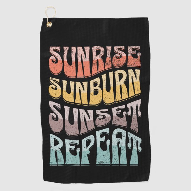 Toalla De Golf Repetir Sunrise Sunburn Sunset (Anverso)