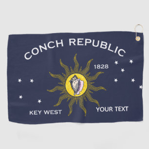 Toalla De Golf República Key West de la concha su texto
