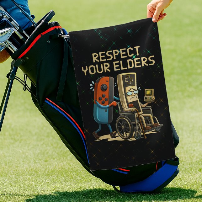 Toalla De Golf Respect Your Elders Gaming Control Retro Funny (Subido por el creador)