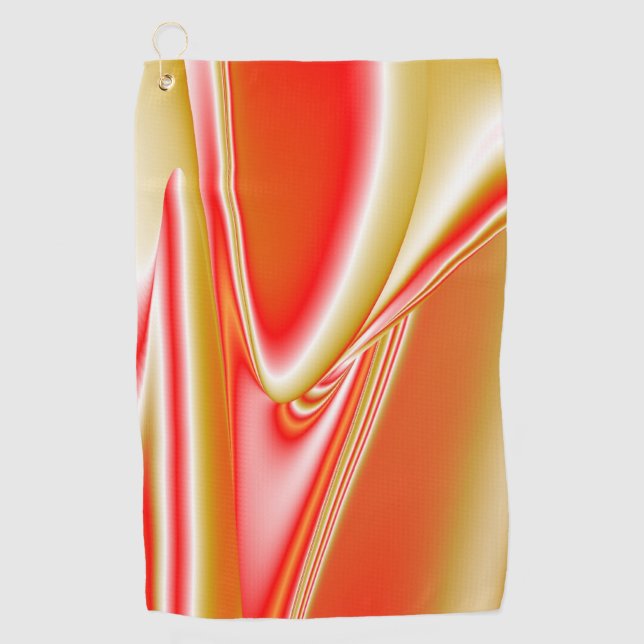 Toalla De Golf Resumen de amor y oro en 3D Rainbowart (Anverso)