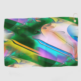 Toalla De Golf Resumen de hojas coloridas con estilo psicodélico