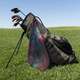 Toalla De Golf resumen de humo rosa y azul