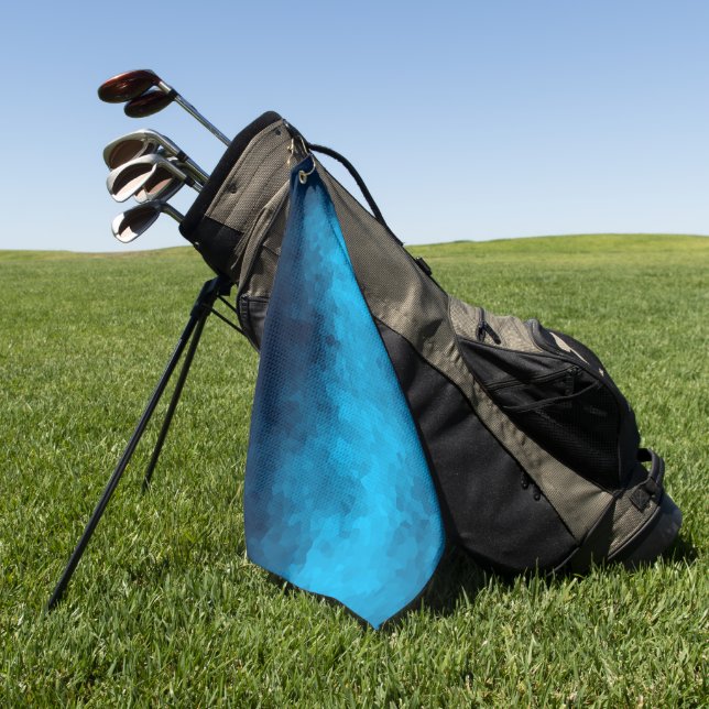 Toalla De Golf Resumen Fondo azul cristalizado (Verde)