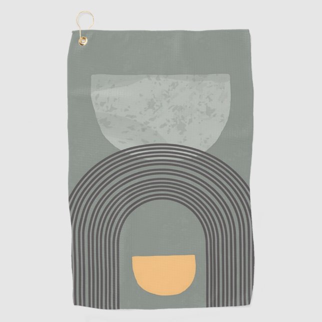 Toalla De Golf Resumen Patrón de formas bohemias (Anverso)