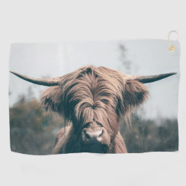 Toalla De Golf Retrato de vaca Highland