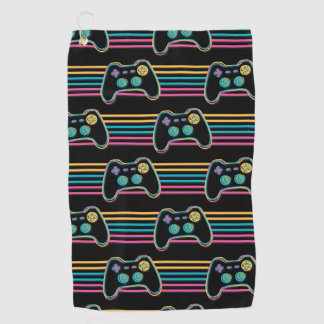 Toalla De Golf Retro Gaming Geek Gamer 80 colores neones