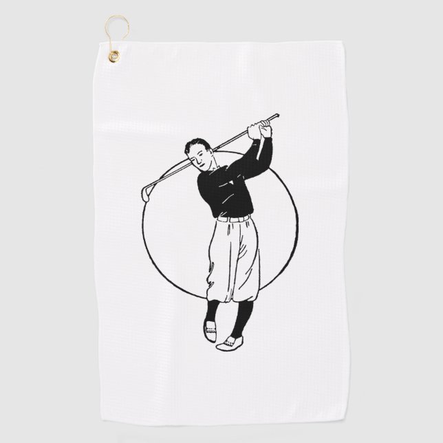 Toalla De Golf Retro Golfer (Anverso)
