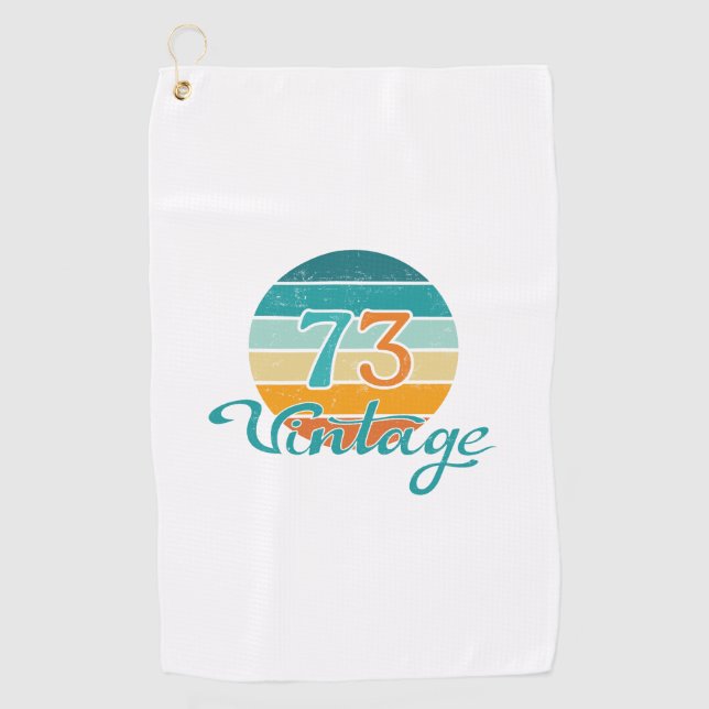 Toalla De Golf Retro Sunset 73 Vintage Distressed (Anverso)