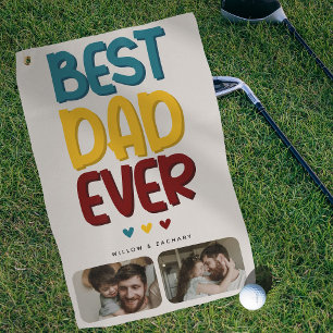 Toalla De Golf Retro Vibe 'El Mejor Papá del Mundo' 2 Collage de 