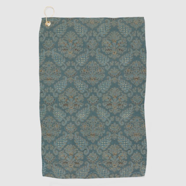 Toalla De Golf retrogrupo de textura de patrón textil medieval (Anverso)