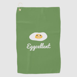 Toalla De Golf Retruécano chistoso de la comida de Eggcellent de