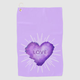 Toalla De Golf Revolución Púrpura con AMOR