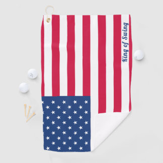 Toalla De Golf Rey de la bandera americana del oscilación el |