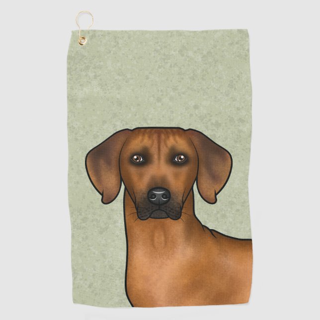 Toalla De Golf Rhodesian Ridgeback Perro León Africano Cabeza Ver (Anverso)