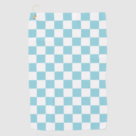 Toalla De Golf Robin Egg Blue with White Square Pattern