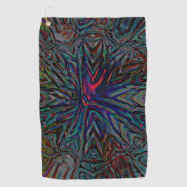 Toalla De Golf Rocioso digital oscuro y golpes grabado en relieve