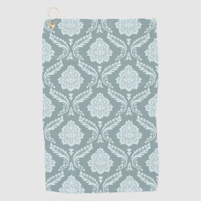 Toalla De Golf Rococo Damask Pattern Duck Egg Blue+Teal (Anverso)