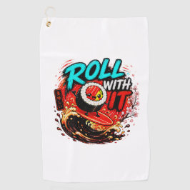 Toalla De Golf Rodar con ello – Diseño divertido de sushi surfand