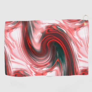 Toalla De Golf Rojo S-curves pinceladas y vidrio cremoso rosado T