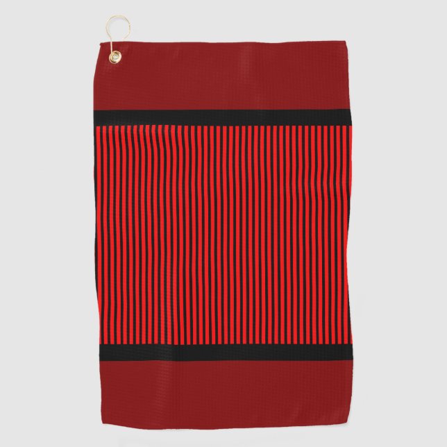 Toalla De Golf Rojo Y Negro (Anverso)