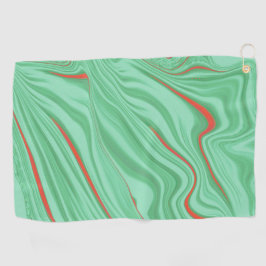 Toalla De Golf Ropa en curvas con tonos verdes de menta luminosa