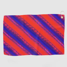 Toalla De Golf Ropa roja a azul real ancha de rayas en estilo de 