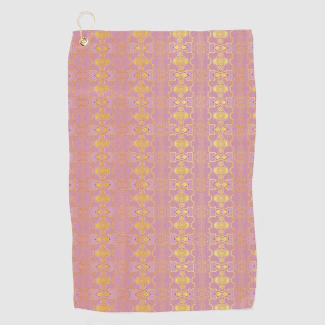 Toalla De Golf rosa abstracto de patrón (Anverso)