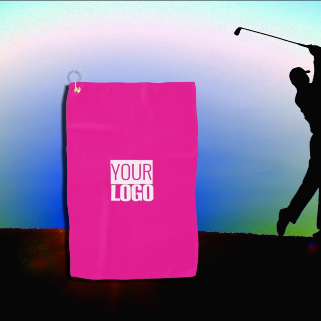 Toalla De Golf rosa caliente - añade tu logotipo (Subido por el creador)