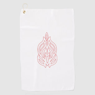 Toalla De Golf Rosa podrido, caoba exuberante, diseño decorativo