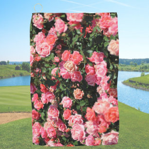 Toalla De Golf Rosas Rosadas Sube Tu Propia Foto Imagen Personali