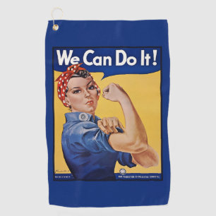 Toalla De Golf Rosie the Riveter: El empoderamiento femenino fuer