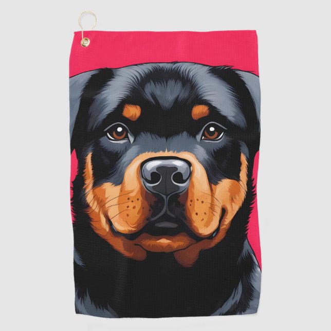 Toalla De Golf Rottweiler (Anverso)