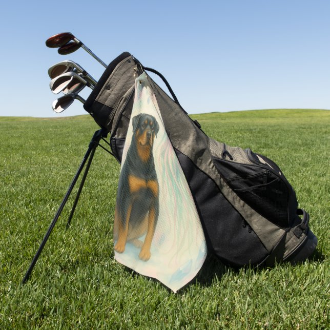Toalla De Golf Rottweiler con Alien (Verde)