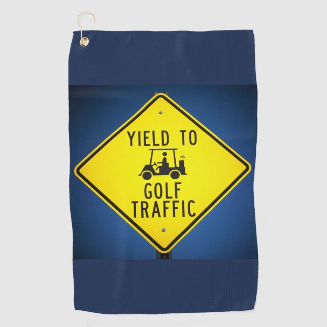 Toalla De Golf Rótulo de rendimiento de carrito de golf (Anverso)