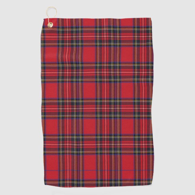Toalla De Golf Royal Stewart Tartan Red Plaid (Anverso)