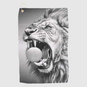 Toalla De Golf Rugido de la pelota de golf Hold Lion