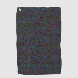 Toalla De Golf Rusto crujido verde con grietas azules llamativas